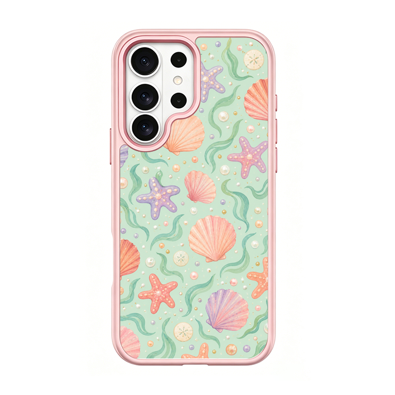 Seashell Social Pink phone case for Samsung S26 Ultra