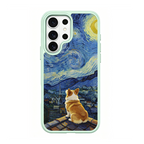 Starry Night Corgi Green phone case for Samsung S25 Ultra