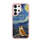 Starry Night Corgi Pink phone case for Samsung S26 Ultra