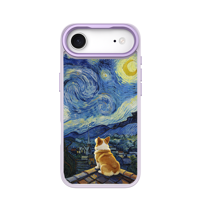 Starry Night Corgi Purple phone case for iPhone 17 Air