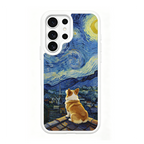 Starry Night Corgi White phone case for Samsung S26 Ultra