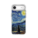 Starry Night Tuxedo Cat White phone case for iPhone 17 Air