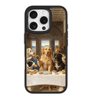 The Last Supper Dogs Black phone case for iPhone 15 Pro