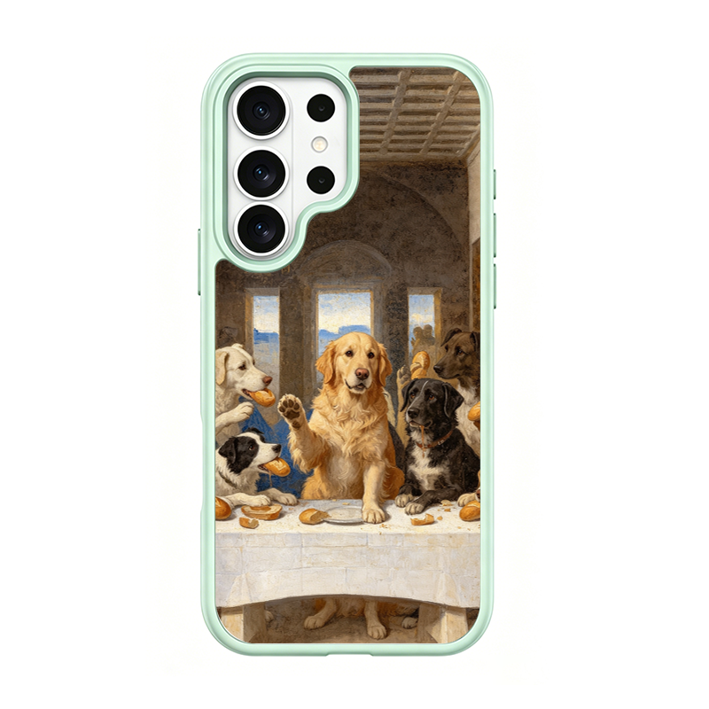 The Last Supper Dogs Green phone case for Samsung S26 Ultra