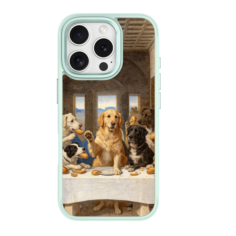 The Last Supper Dogs Green phone case for iPhone 16 Pro Max