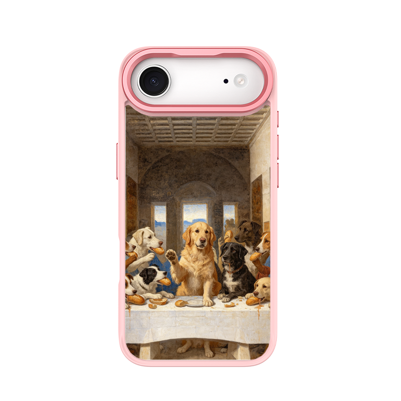 The Last Supper Dogs Pink phone case for iPhone 17 Air