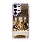 The Last Supper Dogs Purple phone case for Samsung S25 Ultra