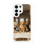 The Last Supper Dogs White phone case for Samsung S26 Ultra