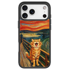 The Scream Cat Black phone case for iPhone 18 Pro