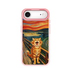 The Scream Cat Pink phone case for iPhone 17 Air