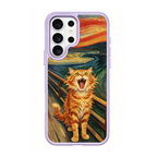 The Scream Cat Purple phone case for Samsung S26 Ultra