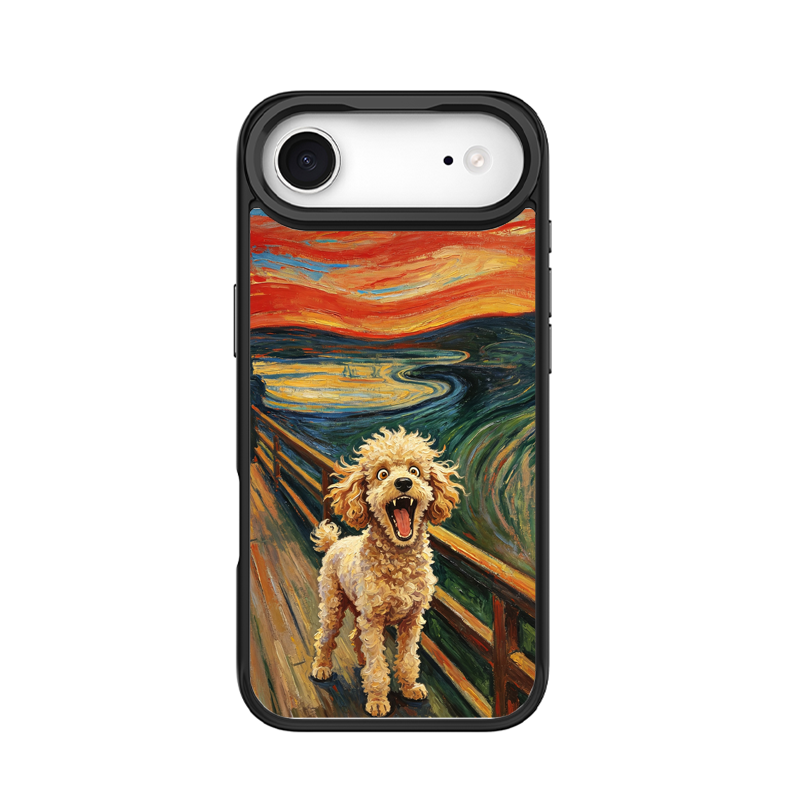 The Scream Poodle Black phone case for iPhone 17 Air