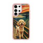 The Scream Poodle Pink phone case for Samsung S25 Ultra