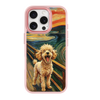 The Scream Poodle Pink phone case for iPhone 15 Pro