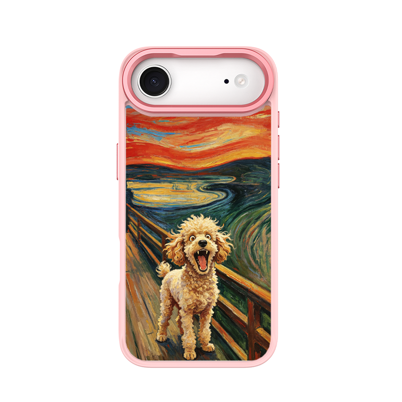 The Scream Poodle Pink phone case for iPhone 17 Air
