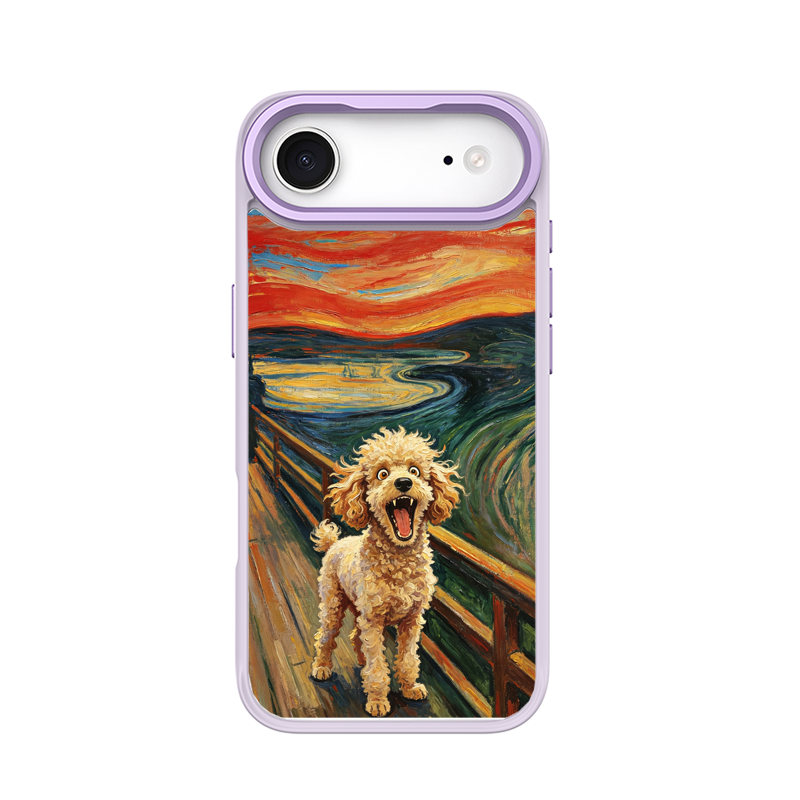 The Scream Poodle Purple phone case for iPhone 17 Air
