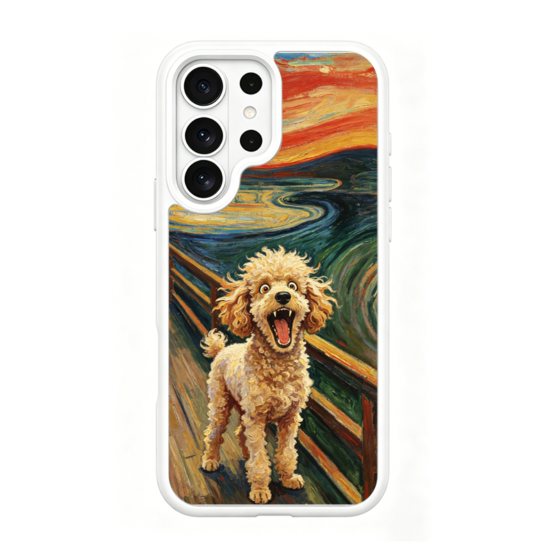 The Scream Poodle White phone case for Samsung S26 Ultra