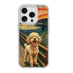 The Scream Poodle White phone case for iPhone 15 Plus