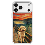 The Scream Poodle White phone case for iPhone 17