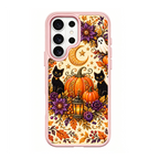 Twin Black Cats Halloween Pink phone case for Samsung S26 Ultra