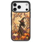 Vintage Autumn Witch Black phone case for iPhone 17