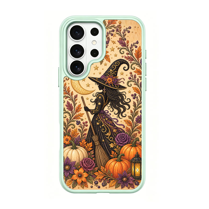 Vintage Autumn Witch Green phone case for Samsung S25 Ultra