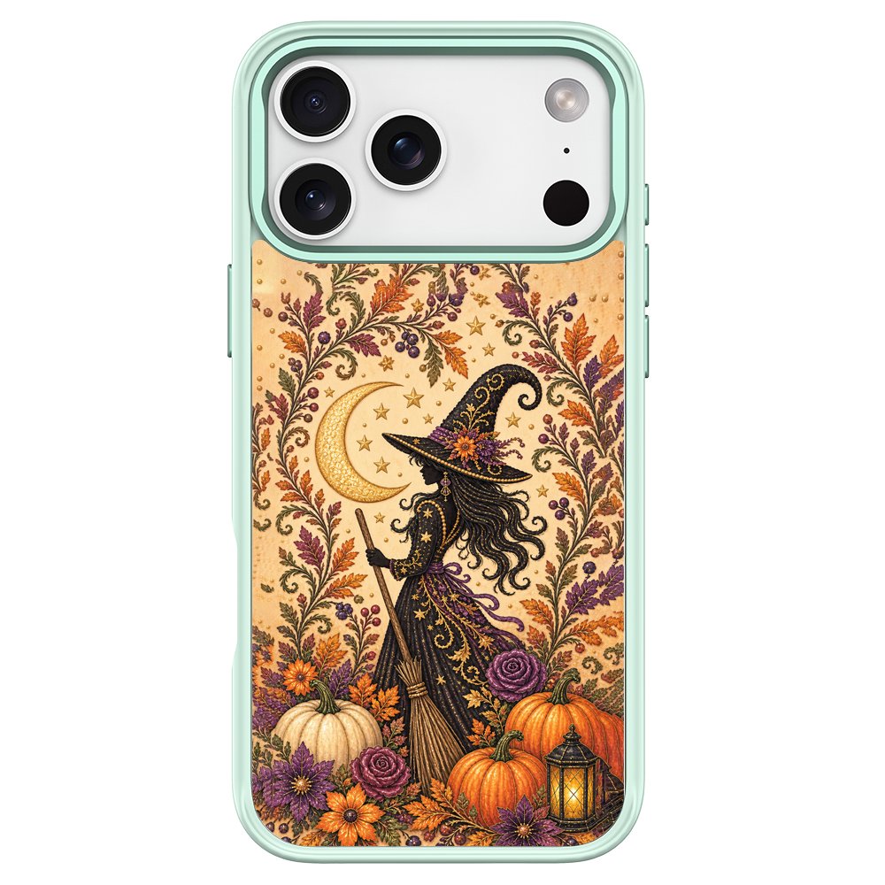 Vintage Autumn Witch Green phone case for iPhone 18 Pro