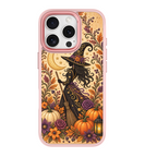 Vintage Autumn Witch Pink phone case for iPhone 16 Plus