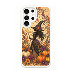 Vintage Autumn Witch White phone case for Samsung S25 Ultra