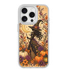 Vintage Autumn Witch White phone case for iPhone 16 Pro Max