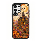 Vintage Halloween Haunted House Black phone case for Samsung S25 Ultra