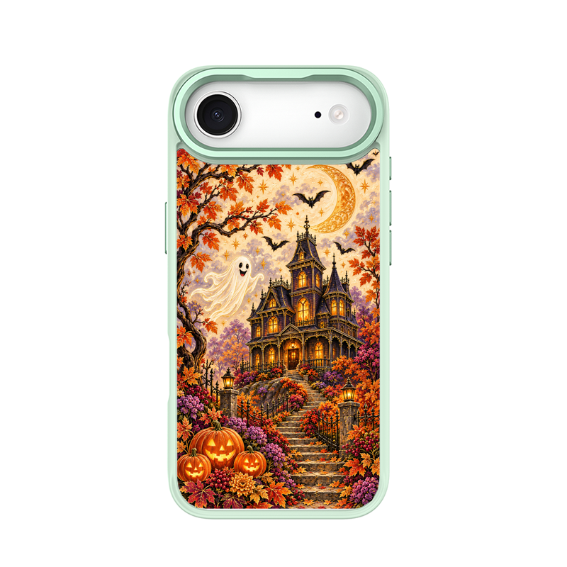 Vintage Halloween Haunted House Green phone case for iPhone 17 Air