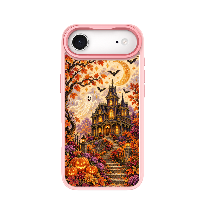 Vintage Halloween Haunted House Pink phone case for iPhone 17 Air