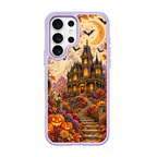 Vintage Halloween Haunted House Purple phone case for Samsung S26 Ultra