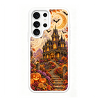 Vintage Halloween Haunted House White phone case for Samsung S26 Ultra
