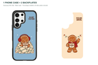 Christmas Social Battery — Personalized 2 Backplates + 1 Phone Case — Samsung S25 Ultra Black case with all 2 backplates