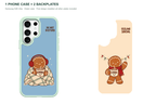 Christmas Social Battery — Personalized 2 Backplates + 1 Phone Case — Samsung S26 Ultra Green case with all 2 backplates