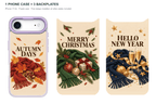 Holiday Season — 3 Backplates + 1 Phone Case — iPhone 17 Air Purple case with all 3 backplates