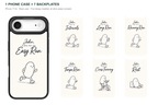 Running Days Personalized — 7 Backplates + 1 Phone Case — iPhone 17 Air Black case with all 7 backplates