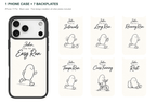 Running Days Personalized — 7 Backplates + 1 Phone Case — iPhone 17 Pro Black case with all 7 backplates