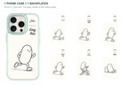 Running Days Personalized — 7 Backplates + 1 Phone Case — iPhone 15 Green case with all 7 backplates