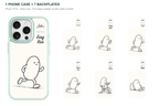 Running Days Personalized — 7 Backplates + 1 Phone Case — iPhone 16 Pro Green case with all 7 backplates
