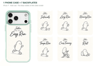Running Days Personalized — 7 Backplates + 1 Phone Case — iPhone 17 Green case with all 7 backplates