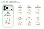 Running Days Personalized — 7 Backplates + 1 Phone Case — iPhone 18 Pro Green case with all 7 backplates