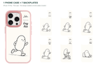 Running Days Personalized — 7 Backplates + 1 Phone Case — iPhone 15 Plus Pink case with all 7 backplates