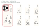 Running Days Personalized — 7 Backplates + 1 Phone Case — iPhone 16 Pro Max Pink case with all 7 backplates