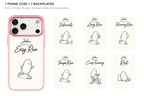 Running Days Personalized — 7 Backplates + 1 Phone Case — iPhone 18 Pro Max Pink case with all 7 backplates