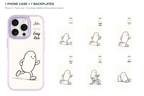 Running Days Personalized — 7 Backplates + 1 Phone Case — iPhone 15 Purple case with all 7 backplates