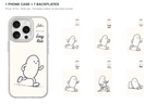 Running Days Personalized — 7 Backplates + 1 Phone Case — iPhone 16 Plus White case with all 7 backplates