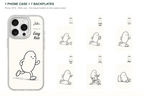 Running Days Personalized — 7 Backplates + 1 Phone Case — iPhone 16 Pro White case with all 7 backplates